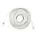 50 Ft 4C Telephone Line Extension Cord Cable Foot for Any Phone, Modem, Fax Machine, Answering Machine, Caller ID (White)