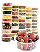 40 Food Containers with Easy Open, Leakproof Lids - 8oz Deli Cups | Microwave & Freezer Safe | Plastic Meal Storage by Prep Naturals