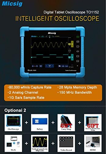 Micsig Digital Tablet Storage Oscilloscope 150 MHz 2CH TO1152