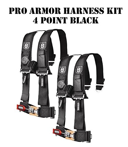 XTR Off-Road Pro Armor Bundle Kit 2 Pro Armor 2 4 Point Safety Harnesses - Black