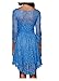 CA Fashion Women's 3/4 Sleeve Twinset 2 PCs Lace Asymmetrical Hem Dress