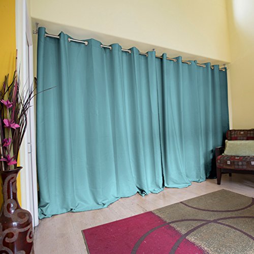RoomDividersNow Premium Heavyweight Room Divider Curtain, 8ft Tall x 10ft Wide (Seafoam)
