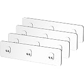 Orimade 4 Pack Strong Transparent Wall Adhesives, 2.75 x 8.66 in (7x22cm) Adhesive Pad Hook Strip Waterproof Rustproof for Shower Caddy Organizer Shelf, Kitchen Rack, Bathroom Storage