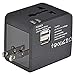 Mudder US UK EU AU Universal All in One International Travel Power Plug Adapter Charger with 2 USB Ports 1A for Cell Phone (NO Voltage Conversion)