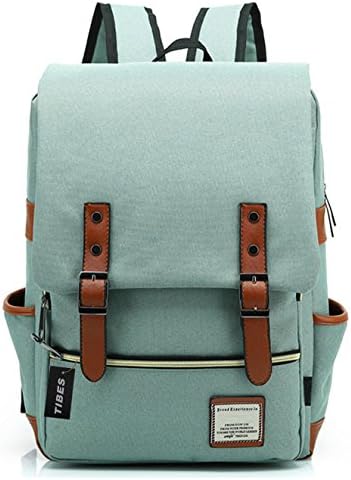 TIBES Vintage Laptop Backpack for Women Men Large College Backpack Unisex