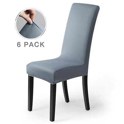 Chair Covers Stretch Chair Cover Slipcovers 6pcs Elastic Modern Protector Slipcovers With Elastic Band Washable Removable Seats Chairs Covers For