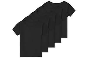 Mocolerno 5 Pack Boys Shirts Cotton Short Sleeve Shirts for Boys Kids T Shirts Clothes Youth Summer Tops for Toddler(2T-14Y)
