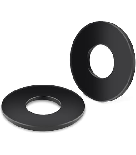 40Pcs M4 Flat Washers - 304 Stainless Steel Black Zinc Plated Hardware