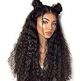 Dolago 360 Lace Frontal Wig Loose Curly Wave for Black Women Pre Plucked with Baby Hair, Glueless 180% Density 360 Lace Front Wig Brazilian Virgin 100% Human Hair Wigs Natural Color(Loose Wave,20inch)