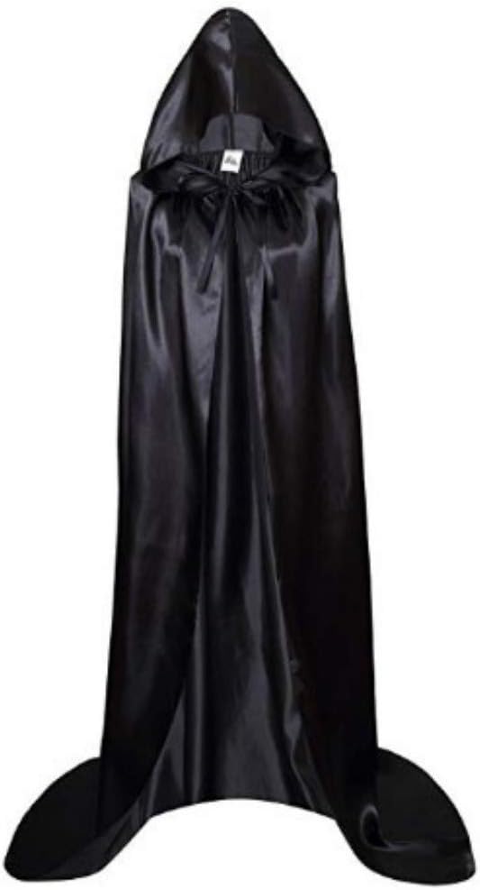 Cosplay Costumes 190m Full Length Hooded Cloak Cape Black Cosplay Costumes Anime for Kids Halloween Party