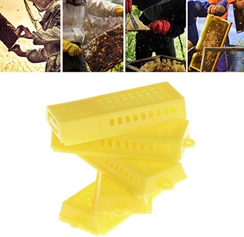 Tanqifo 5pcs Plastic Queen Marker Cage Clip Bee Catcher Beekeeper Beekeeping Tools Equipment