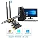 Pci Express Wifi Card Ac1300 PCIe Wireless Adapter 2.4/5 Ghz Dual Band internet Card for Desktop Windows 7/8.1/10 (EP-9607S)