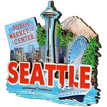 3D Seattle Magnet
