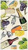 Michel Design Works 15-Count 3-Ply Paper Hostess Napkins, Wine and Cheese