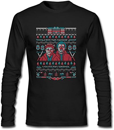 Men's Keep The Change Merry Christmas Best Gift Long Sleeve Tee Black