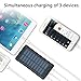 Solar Charger Portable Charger Power Bank 24000mah Huge Capacity 3 USB Output Ports Backup Battery Packs Compatible with Tablet HTC Android and Other Smart Devices