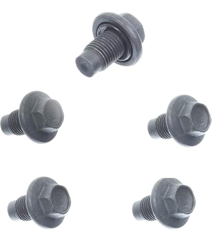Dsnaduo 5-Pack Oil Drain Plug M12-1.75mm Bolt – 15mm Hex/T45 Torx, Fits 2013-2022 GM Vehicles