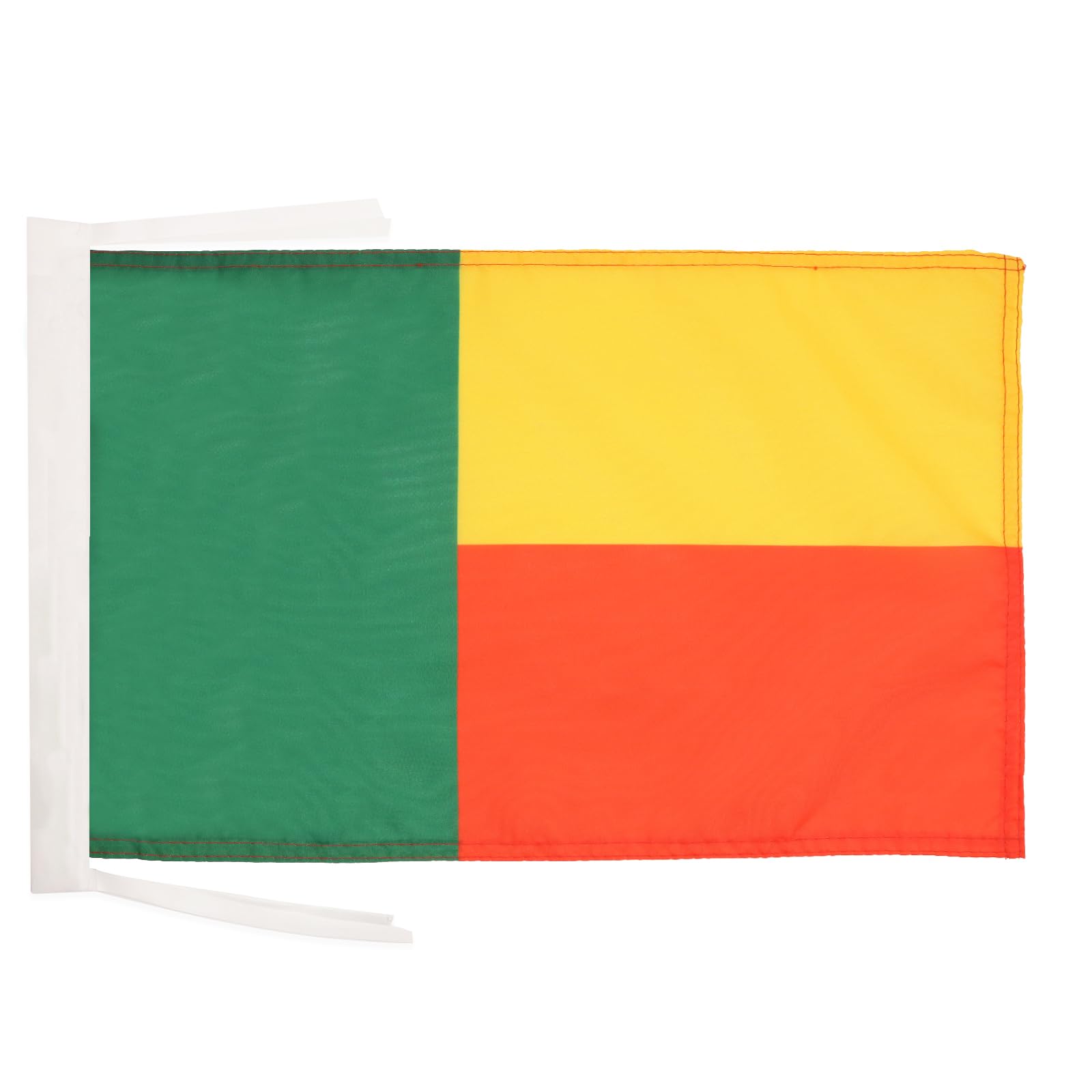 AZ FLAG - Benin Flag - 18'' x 12'' - 100% Polyester Beninese Small Banner with Two Cords - Fade Resistant - Vivid Colors - 18x12 in - 45x30 Cm — image 1