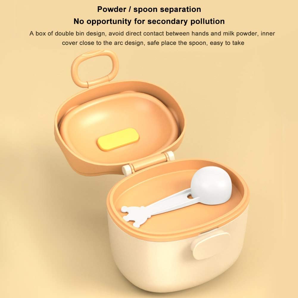 CALIDAKA Baby Milk Powder Formula Dispenser Non-Spill Portable Formula Snack Storage Container with Carry Handle and Scoop for Travel Outdoor Activities,Hold 230g and 430g: Home & Kitchen