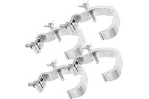 SUPVOX 4pcs Aluminum Stage Lamp Hooks with Quick Installation and Secure Lights, Fits Truss 30-52mm for Dj