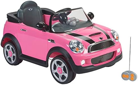 pink mini cooper 6v electric ride on with remote control
