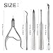 Cuticle Trimmer with Manicure Tools Set, Becoyou 5 Pcs Stainless Steel Professional Nail Tools, Cuticle Remover with Gel Polish Scraper Cuticle Cutter for Fingernails and Toenails