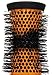 Denman (Large) Thermo Ceramic Hourglass Hot Curl Brush - Hair Curling Brush for Blow-Drying, Straightening, Defined Curls, Volume & Root-Lift - Orange & Black, (DHH4)