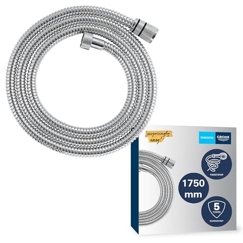 GROHE Vitalioflex, Duschschlauch aus Metall 1,75m (flexibler knickfester Brauseschlauch für die Dusche, druckbeständig, universaler Anschluss, keine D