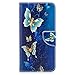 iPhone 8 Plus Case, iPhone 7 Plus Wallet Case PU Leather Folio Kickstand Colorful Painting Golden Butterfly Cover Slim-Fit Shockproof TPU Inner Bumper with Card Slots for iPhone 8 Plus, iPhone 7 Plus