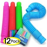 BUNMO Pop Tubes Fidget Toys - 12 Pack