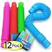 BUNMO Pop Tubes Fidget Toys - 12 Pack