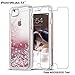 Maxdara iPhone 6 Plus iPhone 6S Plus Case, Glitter Liquid Case TPU Bumper Anti-Shock Sparkle Floating Bling Pretty Girls Women Case for iPhone 6 Plus 6S Plus 7 Plus 8 Plus 5.5 inches (Rosegold)