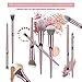 Makeup Brushes, ITME Premium Professional Makeup Brush Set With Purse,10 PCS Synthetic Cosmetics Makeup Brushes For Foundation Blending Blush Powder Blush Concealers Eye Shadows Brushes (Rose Gold)