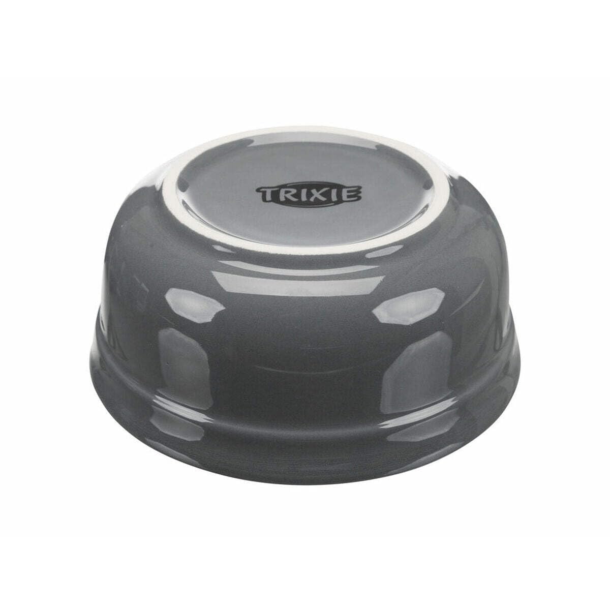 TRIXIE Feeder Set, 2 × 0.6 L/15 cm, Petrol Blue/Grey, Dog