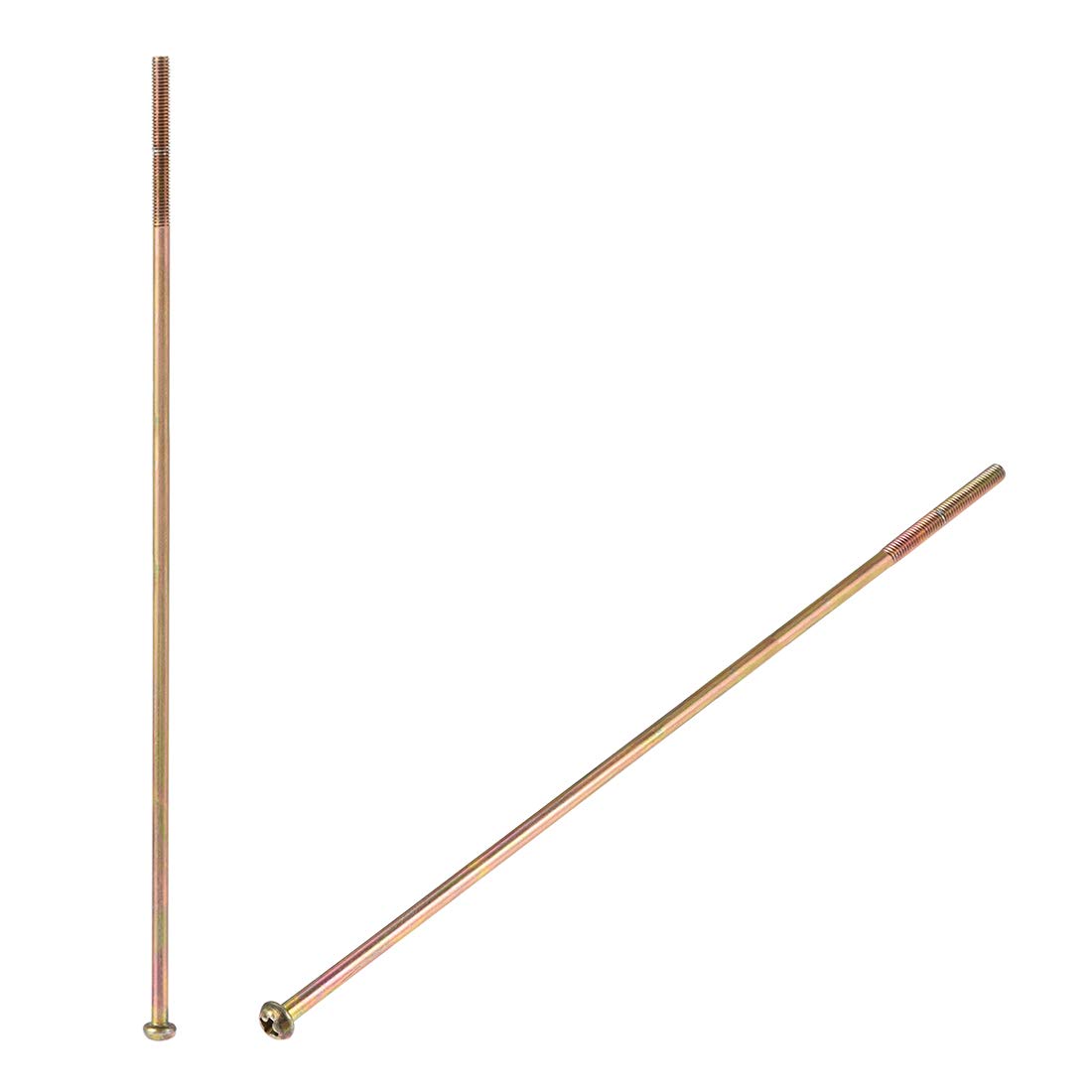 sourcing map M4 x 200mm Male Thread Phillips Pan Head Bolt Screw for Double Bed Furniture TV Rack Wall Hanging 6pcs