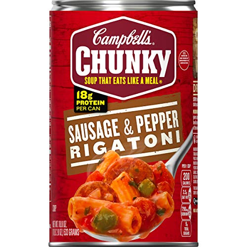Campbell's Chunky Sausage & Pepper Rigatoni Soup, 18.8 oz. Can - Thumbnail 7