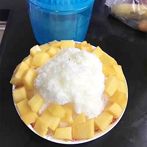 STARmoon Portable Hand Crank Manual Ice Crusher Shaver Shredding Snow Cone Maker Machine Kitchen Appliance