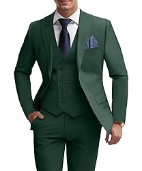 Men's Green Party Homcoming Suits Solid Blazer Vest