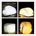Book Lamp Folding Portable Desk Light ，Novelty LED Paper Lantern with USB Rechargeable Wooden (Size 5.7×4.3×1in)
