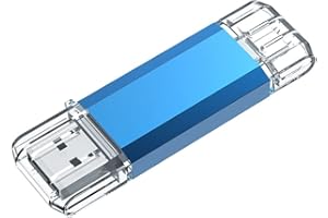 JUANWE 128GB USB C Stick Flash Drive, 3.0 USB Key Dual Drive High Speed Memory Stick, Thumb Drive 2-in 1 & Dual Cap Dust Proo