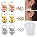 Ear Lifters,EMAZON ONLINE Adjustable Hypoallergenic Earing Backs Lifters - Come with Earlobes Earring Support & Bullet Clutch Safety Earring Backs - Compatible All Standart Earring Post
