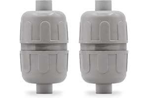 Wocloer 1/2 inch Liquid-Tight Connector,PVC Flexible Conduit Double-Ended Connector,Straight 180 Degree,Two-Way Conduit Connector,Electrical Conduit Fittings(2 Pcs)