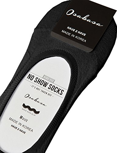 OSABASA Womens 3 Pair Casual No-Show Socks of Hidden Flat Boat Line,KWMS09-3 Pairs-BLACK,Shoe Size 5-8 (Sock Size 8.5"-9.5") - Thumbnail 6