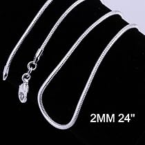 Collier Chaîne Snake Argent 925 – Diamètre 2,3 Mm, Fermoir Crochet, Occasion 'comme Neuf' | Bijou Fin Et Intemporel