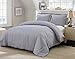 Word of Dream Brushed Microfiber Duvet Cover Set - Lightweight and Soft - Twin, Gray