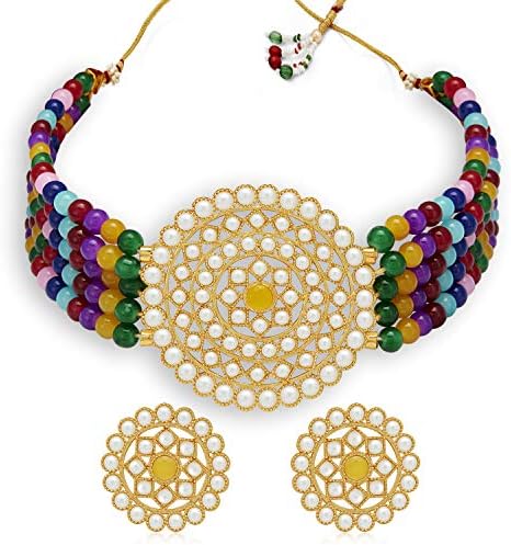 Sukkhi Glimmery Gold Plated Sky Blue 
