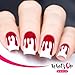 Whats Up Nails - Dripping Nail Stencils Stickers Vinyls for Nail Art Design (1 Sheet, 36 Stencils)