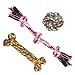 MEWTOGO Pet Chew Durable Rope Toys-Teeth Aids Cotton Ropes for Small Dogs(Pack of 3)