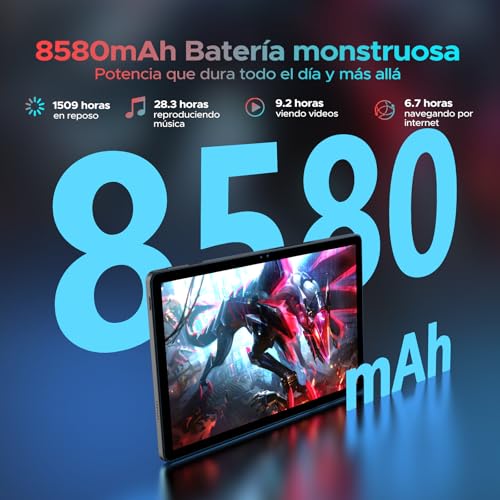 POPUX U11 Pro Android Tablet 16, 30GB RAM+256GB ROM+2TB TF, Battery 8580mAh Tablet with Keyboard, Tablet 11 Inch 90Hz HD IPS Tablets, Widevine L1, Gemini AI, Camera 13MP+5MP/5G WiFi/3.5mm Audio/GPS
