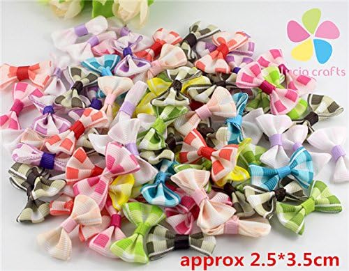 Multi option Polka Dot Organza Bows Girls Boutique Mini Hair Bow Headwear (Mixed square2 24pcs)